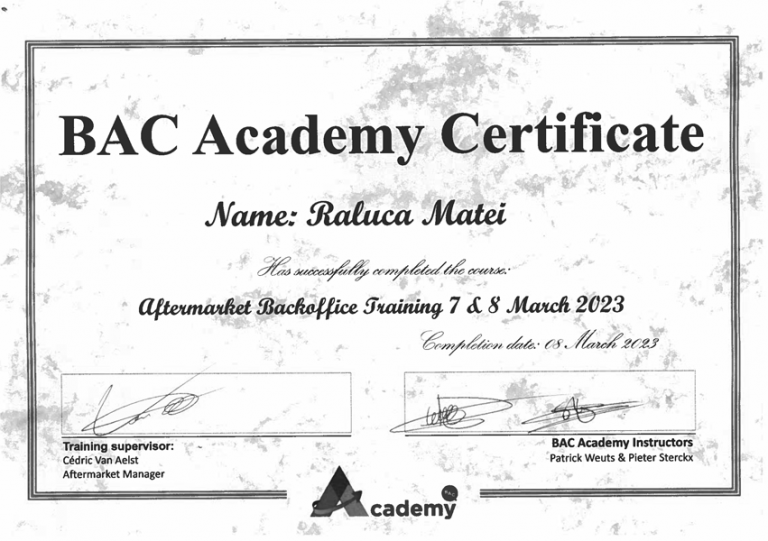 BAC-Academy-Certificate–Raluca-Matei-Training-Afftermarket-Backoffice–7,8-martie-2023