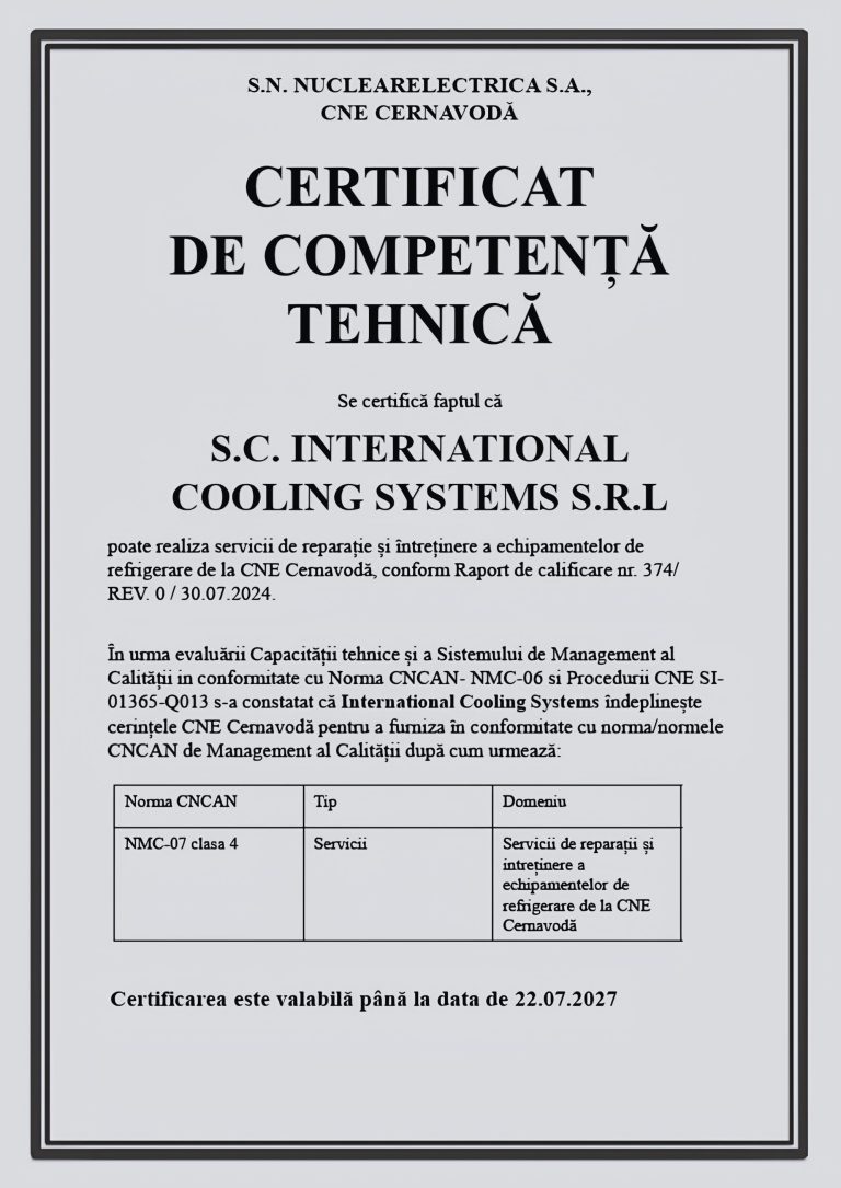 Certificat Nuclear Electrica